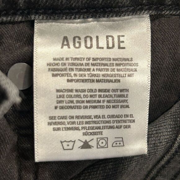 Agolde Women's Toni Jeans Black and Gray - Picture 5 of 7
